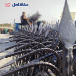 حفاظ نرده دیواری آبشاری ارتفاع 150 تک نیزه با وزن 30 کیلویی